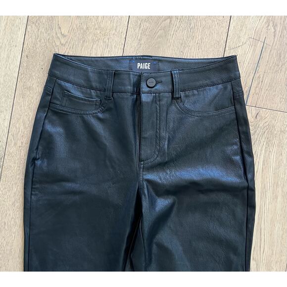 PAIGE - High Rise Manhattan Boot Vegan Leather in Black - Size 26 NWT - Picture 7 of 8